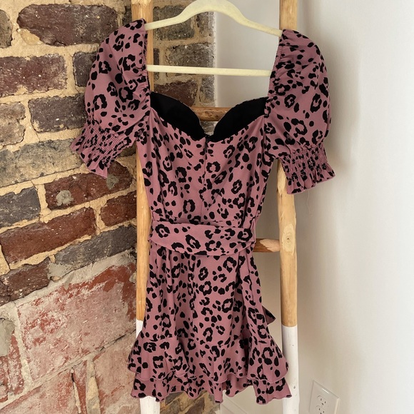 Majorelle Cameron Animal Print Mauve Bustier Dress - Picture 10 of 10